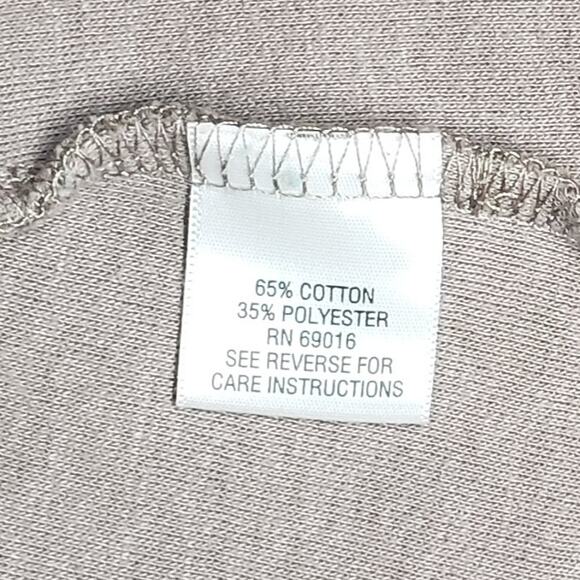 Studio Works Petite XL Tan Pullover Sweater – Collared V-Neck Faux Buckle Detail - Picture 7 of 8